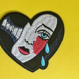 Heartbreak Tears Embroidered Patch